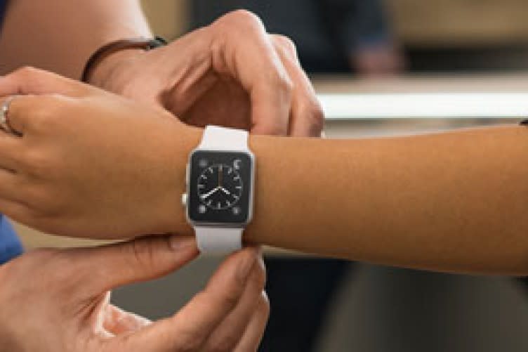 The Apple Watch will be available to try on in store from 10 April