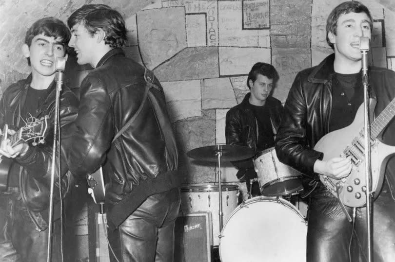 George Harrison, Paul McCartney, Pete Best and John Lennon