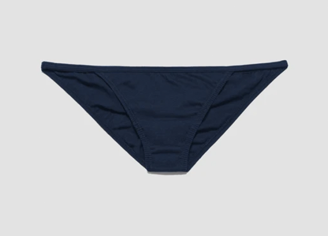 Mernet Navy Blue Organic Cotton low waist briefs, Women's underwear thongs  & Briefs