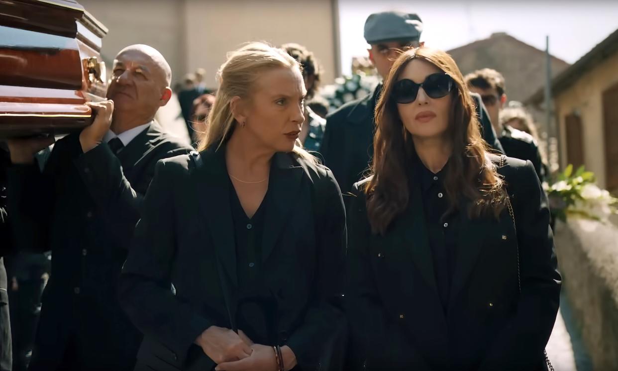 MAFIA MAMMA, front, from left: Toni Collette, Monica Bellucci, 2023. © Bleecker Street Media / Courtesy Everett Collection