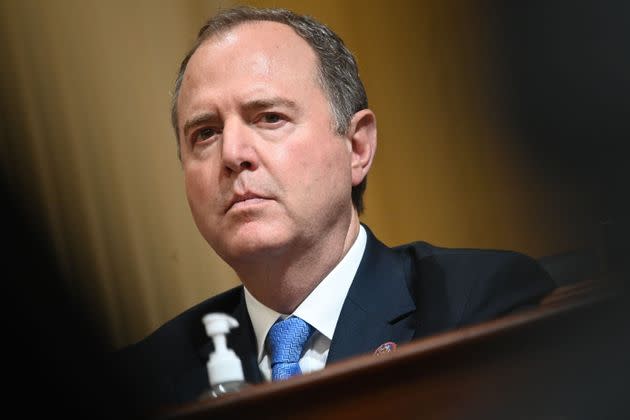 In his opening statement Tuesday, Rep. Adam Schiff spoke about the pressure campaign on state officials after they refused to help Donald Trump overturn the 2020 presidential election results. (Photo: MANDEL NGAN via Getty Images)