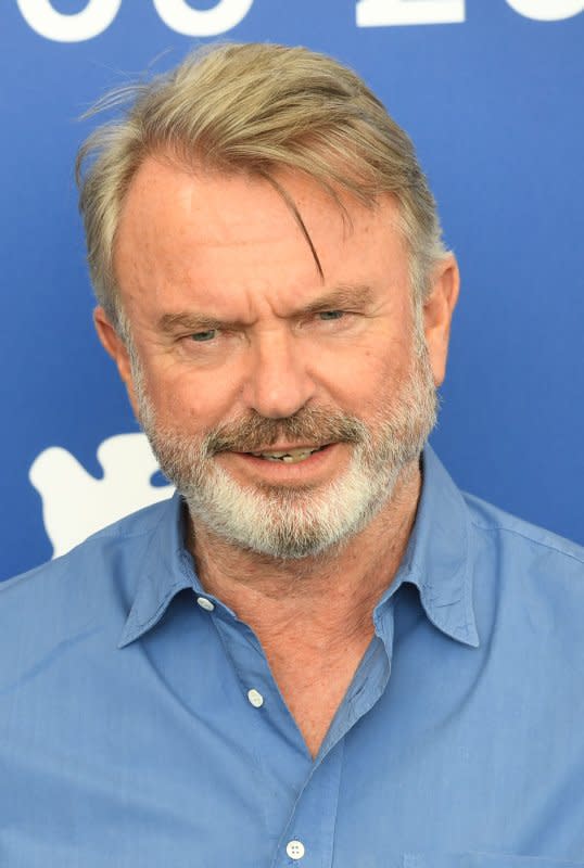 Sam Neill attends a Venice Film Festival photo call for "Sweet Country" in 2017. File Photo by Rune Hellestad/UPI