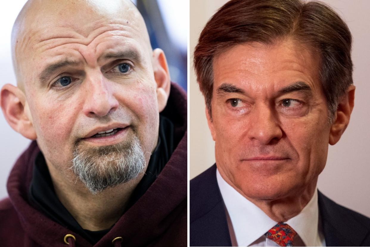 Democratic candidate Lt. Gov. John Fetterman and Republican candidate Dr. Mehmet Oz.