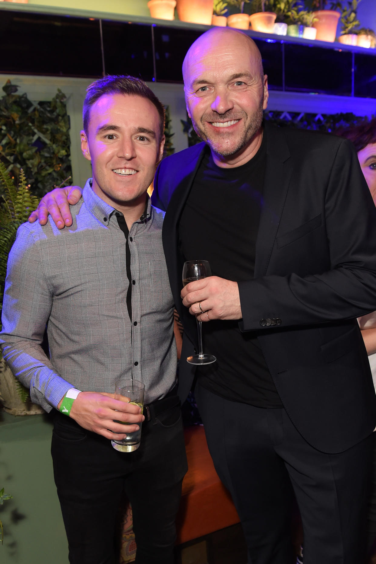 MANCHESTER, ENGLAND - NOVEMBER 23: Alan Halsall and Simon Rimmer attend The Ivy Spinningfields VIP Launch Party on November 23, 2018 in Manchester, England. (Photo by David M. Benett/Dave Benett/Getty Images for The Ivy)