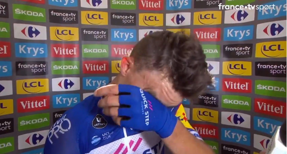 Julian Alaphilippe est allé au bout de lui-même (DR/Twitter)