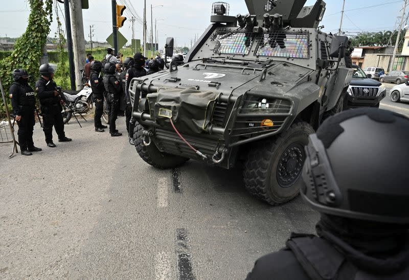 Ecuador's former Vice President Glas arrives at prison, in Guayaquil