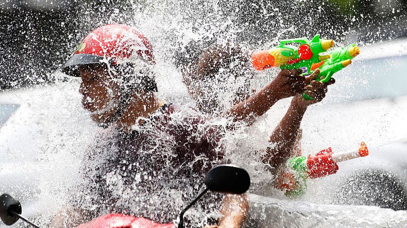 Road accidents are common during Songkran.