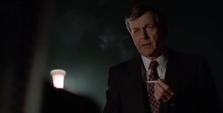 The Cigarette-Smoking Man in "The X-Files."