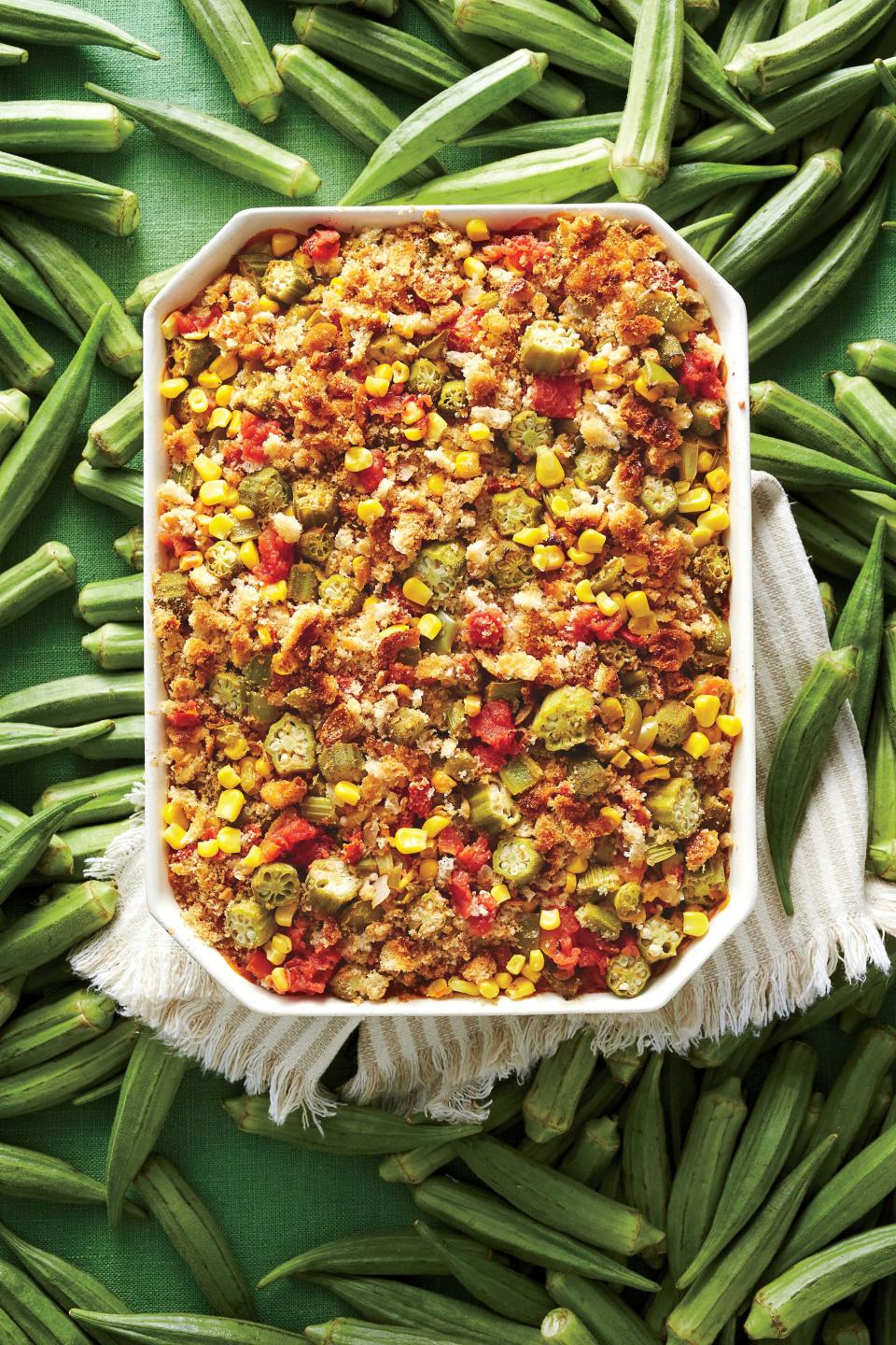 Okra and Rice Casserole