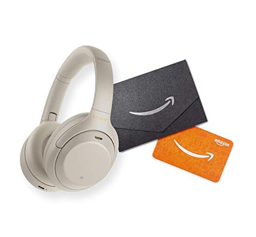 Sony WH-1000XM4 Wireless Industry Leading Noise Canceling Overhead Headphones with Mic for Phone-Call and Alexa Voice Control, Silver with $25 Amazon Gift Card (Amazon / Amazon)