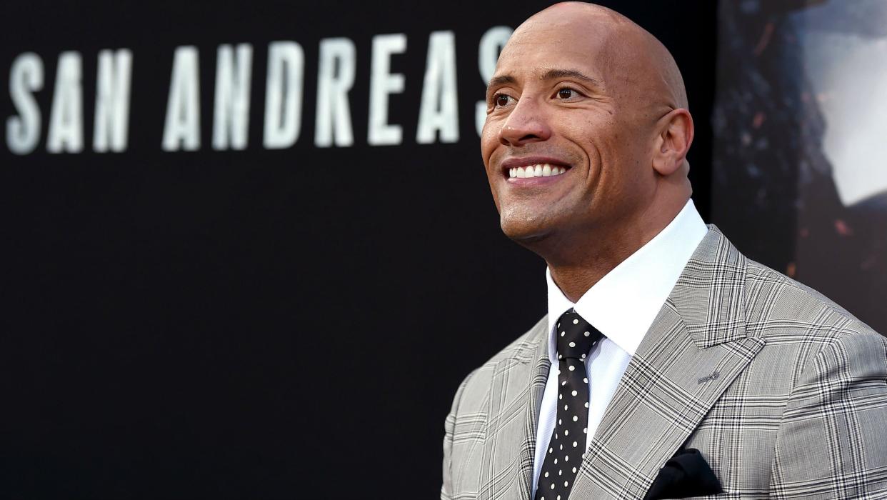 Dwayne Johnson lors de la première de 