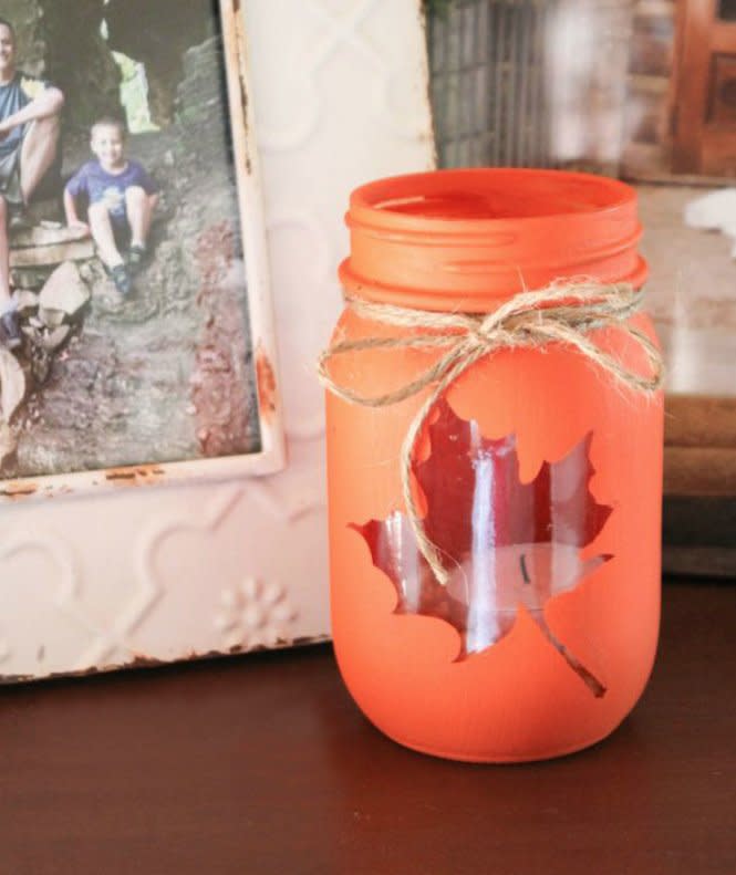 Maple Leaf Fall Candle Jar