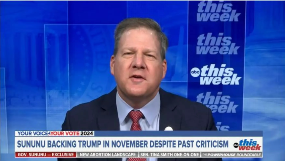 Gov. Chris Sununu sat for an interview with ABC News host George Stephanopoulos