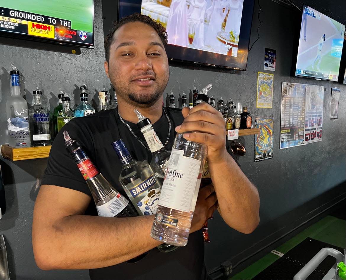 Jamal Gomez, of Gridiron Pizza & Sports Bar, is a mixologist who has created a new cocktail and drink menu for the downtown Canton eatery and hangout spot.