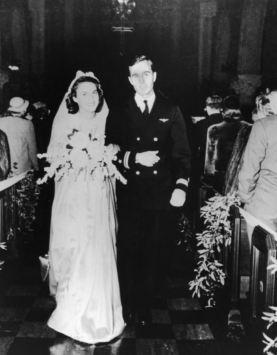 george barbara bush wedding