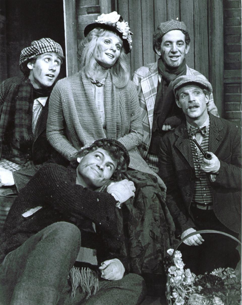 Jonathan Larson (top right) in a 1981 production of "My Fair Lady" at the Barn Theatre in Augusta, Michigan.