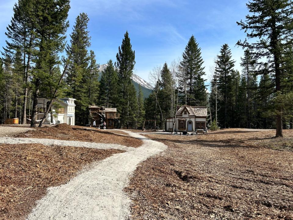 Storybook Square with houses on property