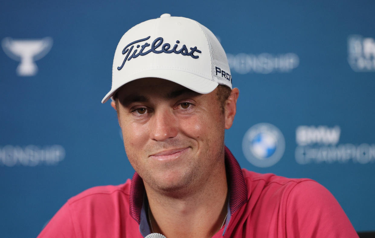 Justin Thomas is keeping his silence on the PGA Tour players' meeting. (Andy Lyons/Getty Images)