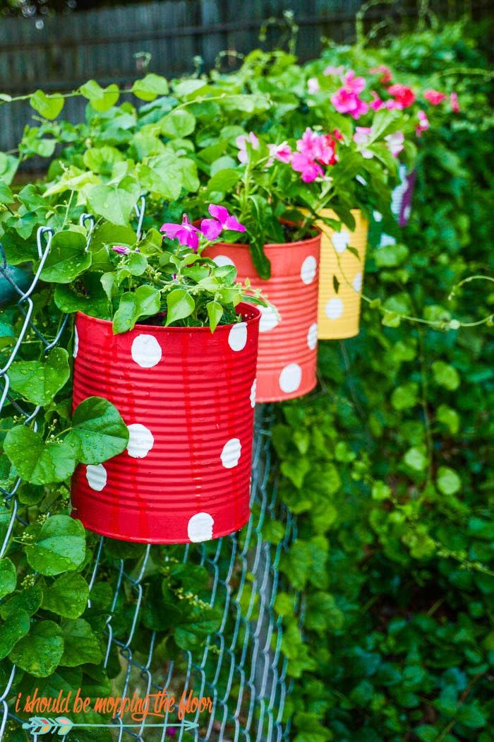 garden fence ideas diy tin can garden fence