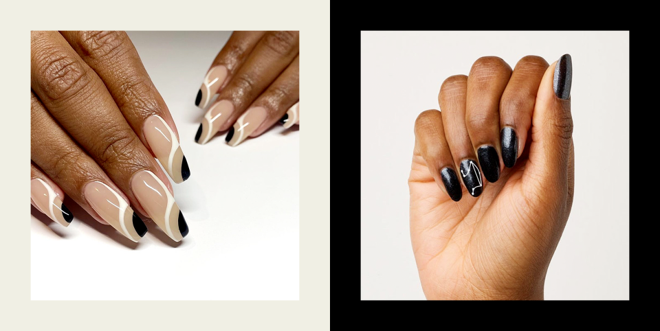 <p>Black and white is probably the only color combo that's as modern as it is retro. Because of that, black-and-white nails are one of those looks you're going to want to come back to over and over (and over) again, so you're going to need lots of style inspiration. Take this time to go grab a bottle of <a href="https://www.cosmopolitan.com/style-beauty/beauty/g25895798/white-nail-polish-colors/" rel="nofollow noopener" target="_blank" data-ylk="slk:white nail polish;elm:context_link;itc:0;sec:content-canvas" class="link ">white nail polish</a> and a <a href="https://www.cosmopolitan.com/style-beauty/beauty/g28816455/black-nail-polish/" rel="nofollow noopener" target="_blank" data-ylk="slk:black nail polish;elm:context_link;itc:0;sec:content-canvas" class="link ">black nail polish</a> so you can get started ASAP trying one of the below designs. And if you don't already own the right shades, no worries—I've got plenty of polish recommendations linked throughout for you to shop. So with that said, keep scrolling for 23 black-and-white nail designs you can wear all year long, along with all the products and tips you need to copy them yourself.<br></p>