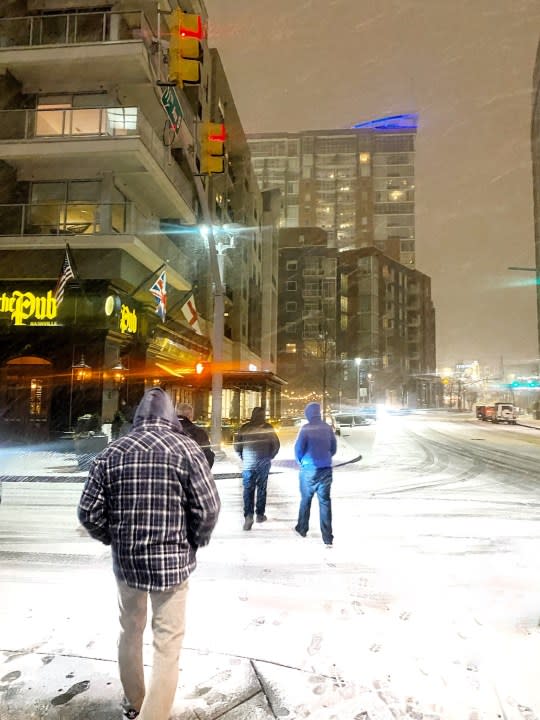 Snowfall in the Gulch in Nashville (Courtesy: Joe Breezy)