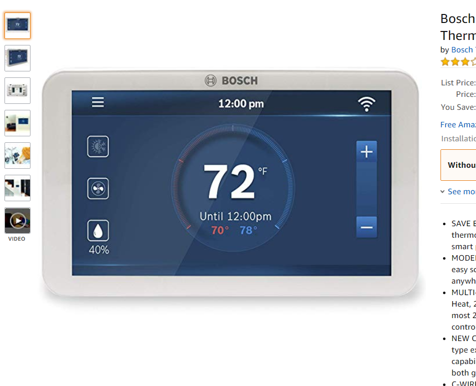 Connected Control Wi-Fi Thermostat