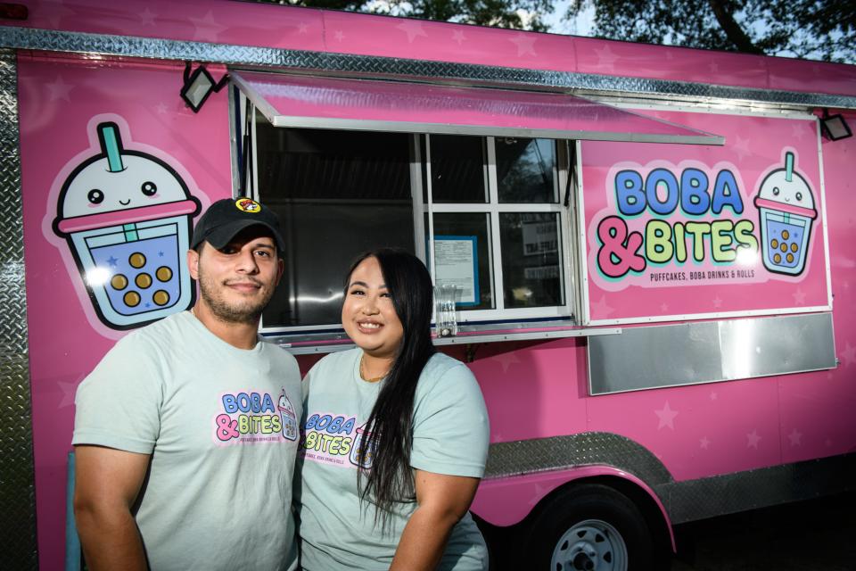 Carlos and Christine Collado, owners of the Boba and Bites food truck.