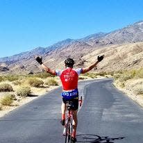 Palm Springs resident Brett Klein trains for the AIDS/LifeCycle ride.