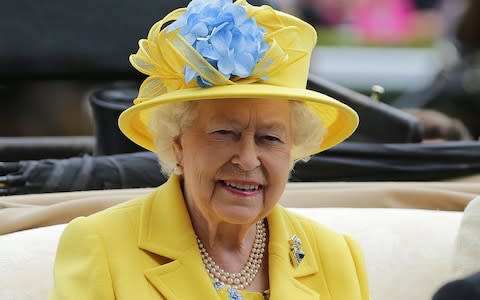 The Queen wearing yellow for the first day of Royal Ascot