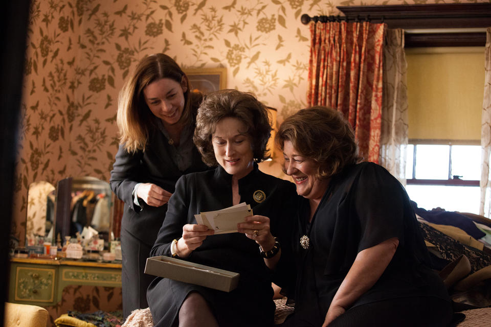 This publicity image released by The Weinstein Company shows, from left, Julianne Nicholson, Meryl Streep and Margo Martindale in a scene from "August: Osage County." (AP Photo/The Weinstein Company, Claire Folger)