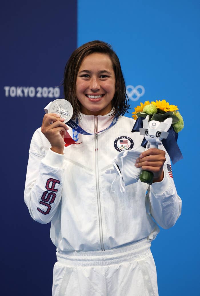 Erica posing with her medal