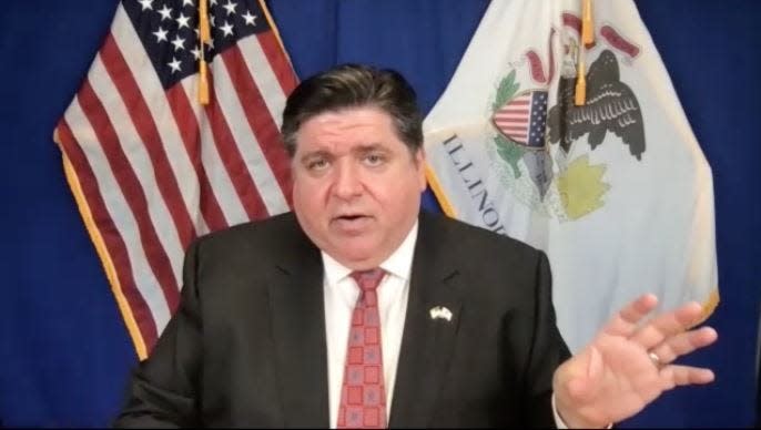 Illinois Gov. J.B. Pritzker talks with the State Journal-Register in a Zoom interview Monday about his handling of the COVID-19 pandemic thus far.