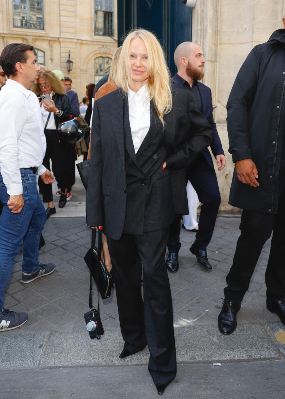 Pamela Anderson au défilé The Row, à Paris, en septembre 2023