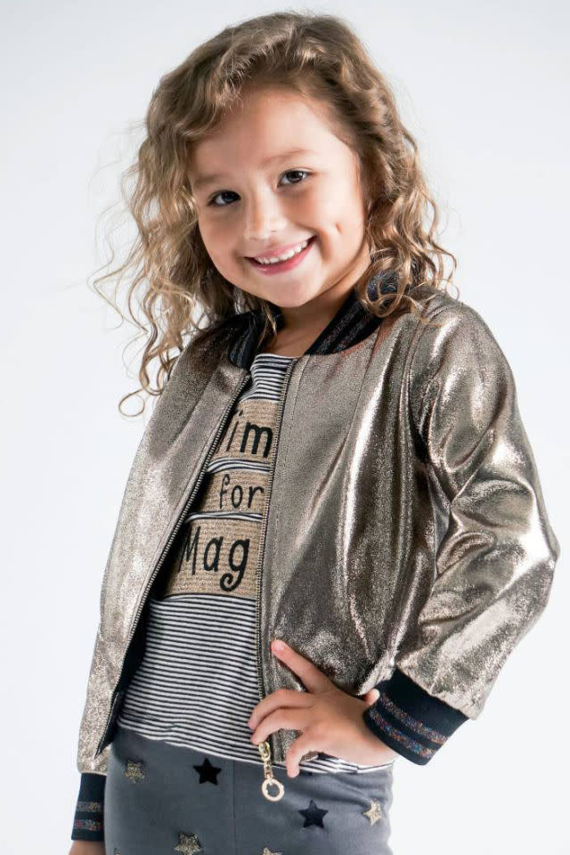 Truly Me Metallic Bomber Jacket