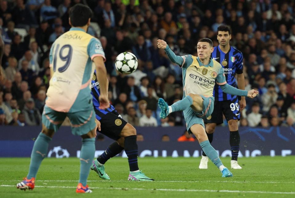 Phil Foden made his return to the Man City side after missing recent games through illness (Reuters)