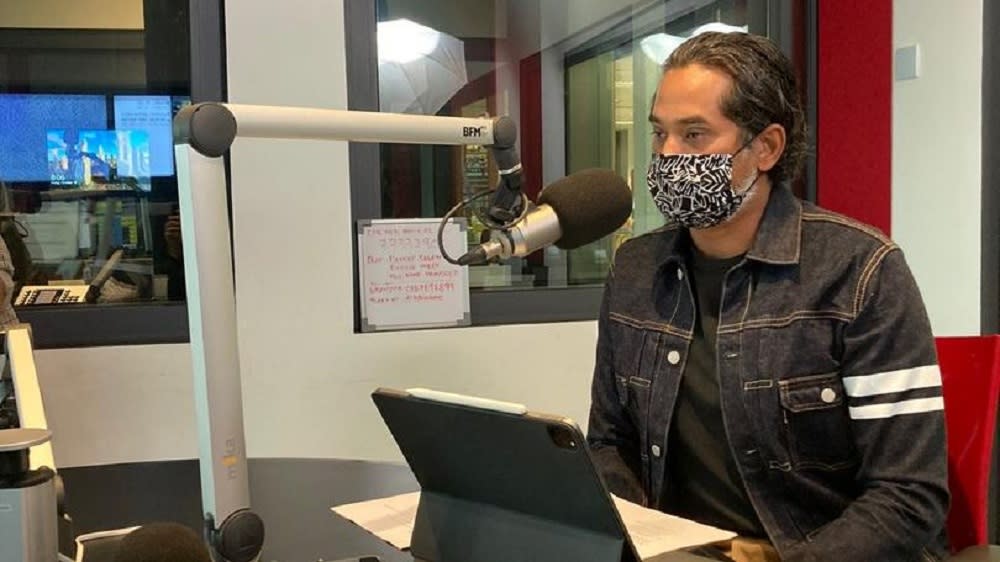 In an interview with BFM 89.9, Rembau MP Khairy Jamaluddin said priority will be given to healthcare, social workers, teachers and policemen once a viable Covid-19 vaccine is ready. — Picture courtesy of BFM 89.9