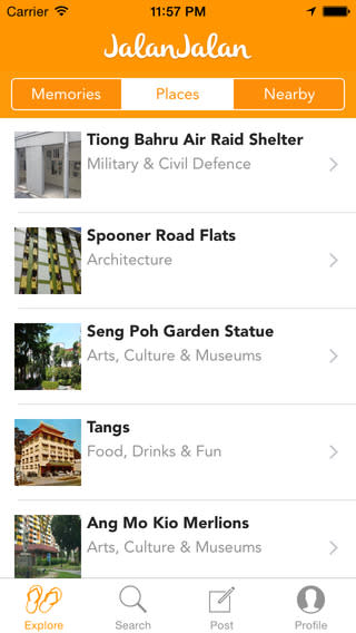 Places are organised according to categories like Architecture and Arts, Culture and Museums (Image Credit: App Store)