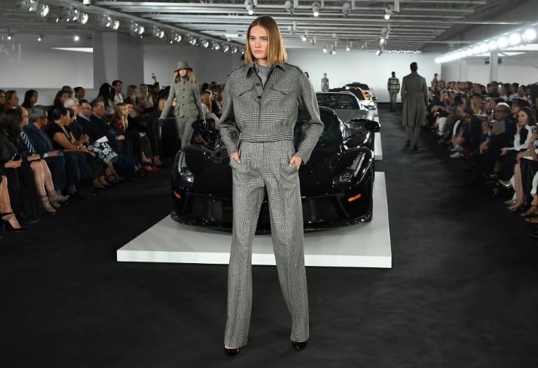 Ralph Lauren's show took place in the midst of his personal collection of supercars