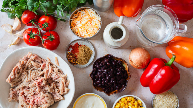 turkey stuffed peppers ingredients