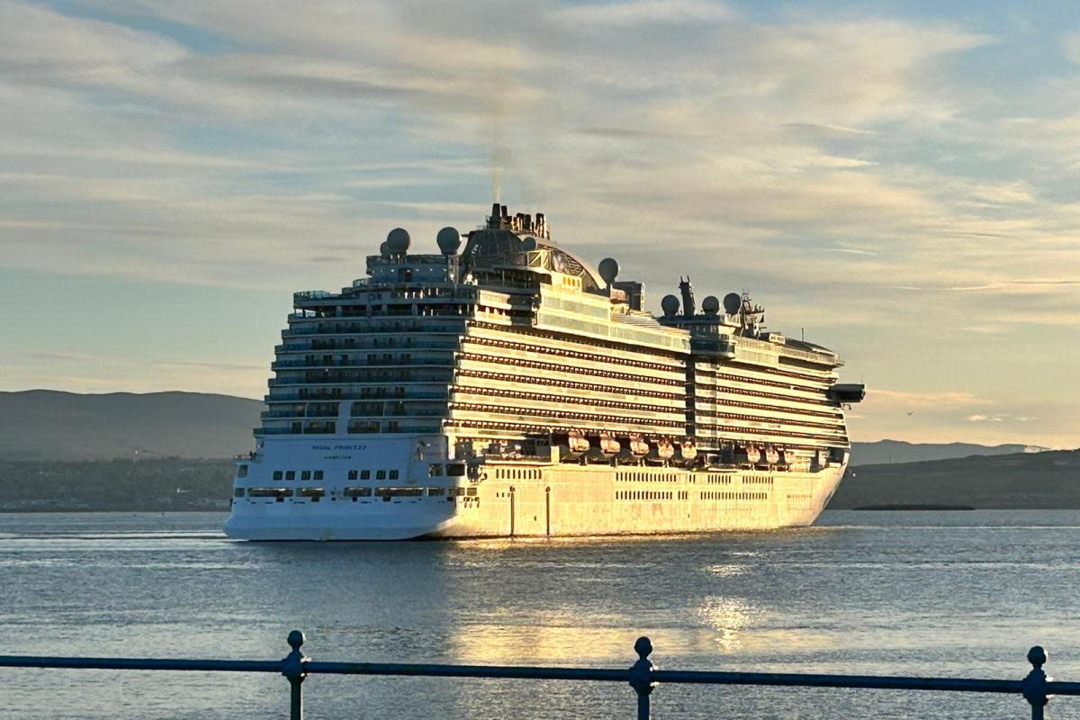 Regal Princess arrives in Greenock. <i>(Image: George Munro)</i>