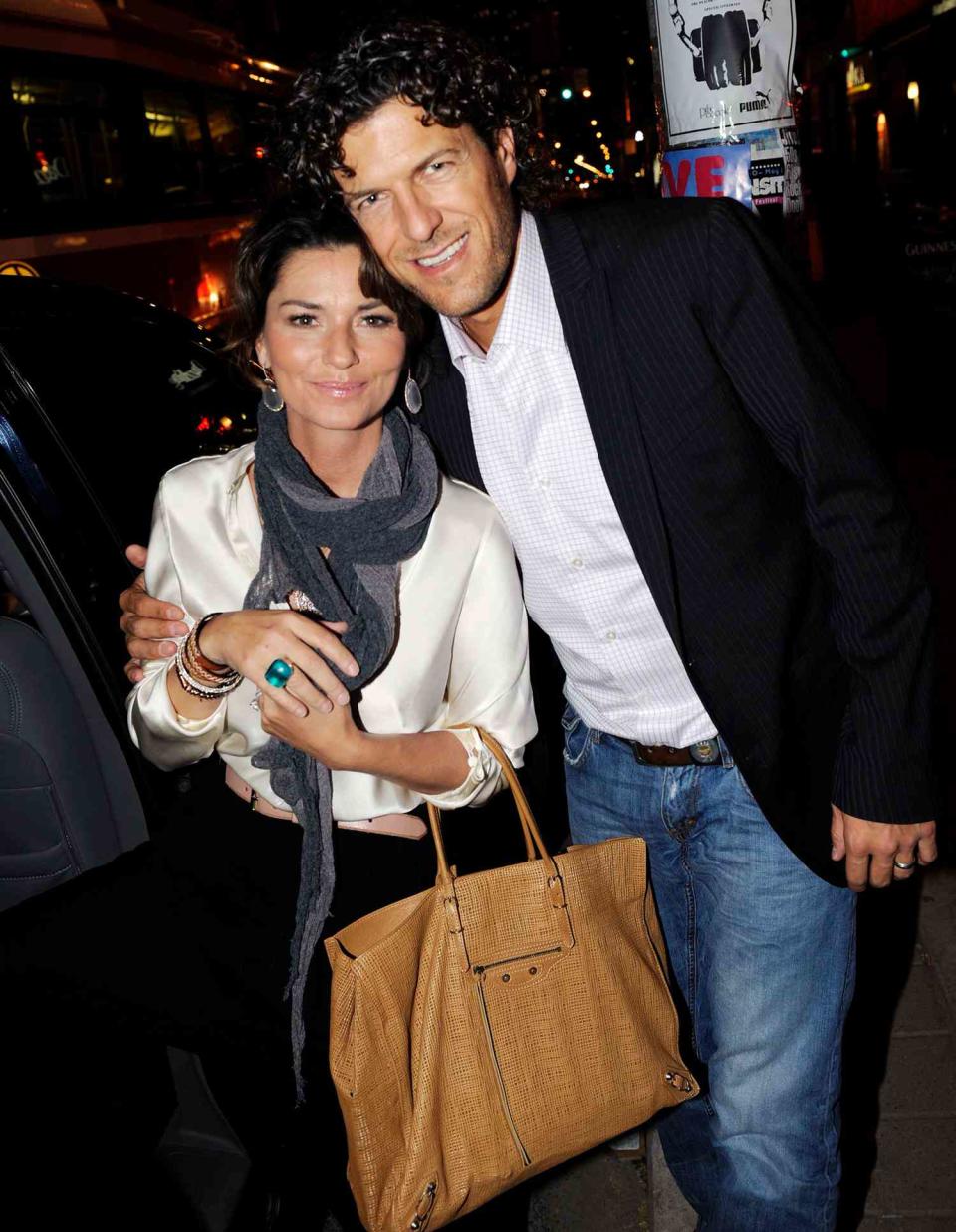 Shania Twain and Frederic Thiebaud seen on the streets of Toronto on May 09, 2011 in Toronto, Canada