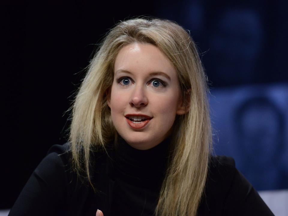 PHILADELPHIA, PA - OCTOBER 05: Elizabeth Holmes, Founder & CEO of Theranos speaks at Forbes Under 30 Summit at Pennsylvania Convention Center on October 5, 2015 in Philadelphia, Pennsylvania. (Photo by Lisa Lake/Getty Images)