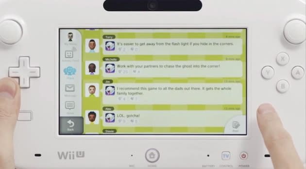 Quizás la novedad que más ha sorprendido a los usuarios ha sido el anuncio de la nueva red social de Nintendo, Miiverse, que pretende poner en contacto a los jugadores y cuyo funcionamiento, según ha comentado la compañía, será distinto en cada uno de los juegos.