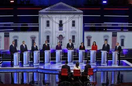 Candidates participate in the first U.S. 2020 presidential election Democratic candidates debate in Miami, Florida, U.S.,