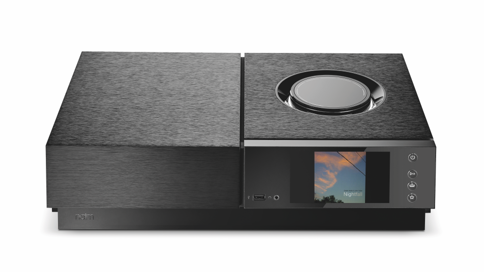 Naim Uniti Nova PE with colour screen on white background