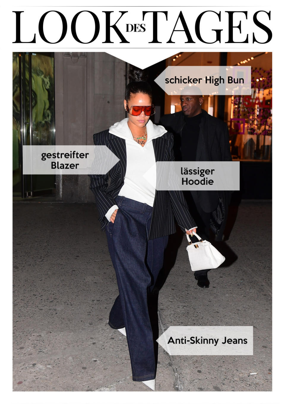 Rihanna bringt den Business-Look auf den Punkt (Bild: Splash News)