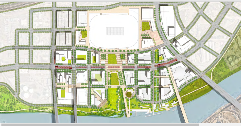 The new NFL stadium will be in the Central Waterfront neighborhood, in Nissan Stadium's existing parking lot A.