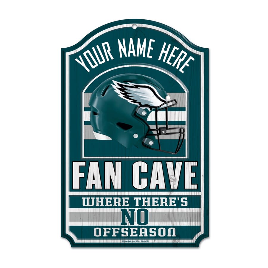 Eagles Personalized Fan Cave Wood Sign