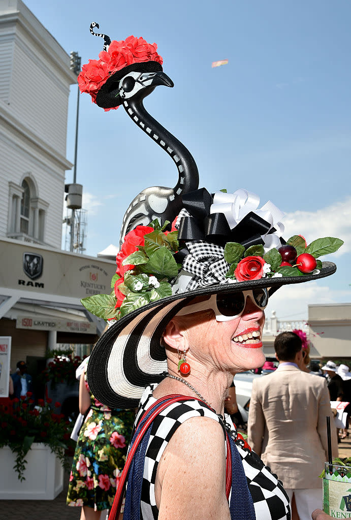 LOUISVILLE, KY - MAY 07:  View of derby hat during the 142nd Kentucky Derby at Churchill Downs on May 07, 2016 in Louisville, Kentucky.  (Photo by Mike Coppola/Getty Images for Churchill Downs)