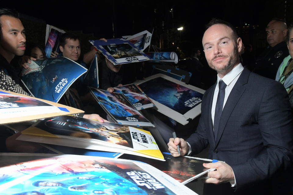 HOLLYWOOD, CALIFORNIA - DECEMBER 16: Writer Chris Terrio arrives for the World Premiere of "Star Wars: The Rise of Skywalker", the highly anticipated conclusion of the Skywalker saga on December 16, 2019 in Hollywood, California. (Photo by Charley Gallay/Getty Images for Disney)